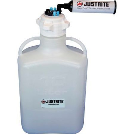 JUSTRITE Justrite VaporTrap Cap W/ Filter Kit, HDPE, 13.5-Liter, 8 Ports 12817